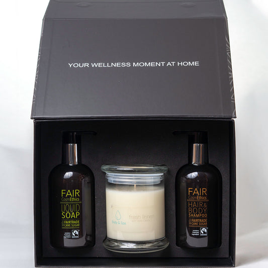 Fair Trade gift set met geurkaars